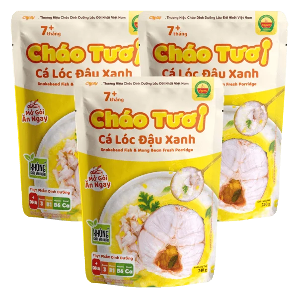 Combo 3 Cháo tươi Cây Thị Cá lóc đậu xanh