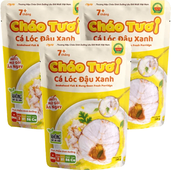 Combo 3 Cháo tươi Cây Thị Cá lóc đậu xanh