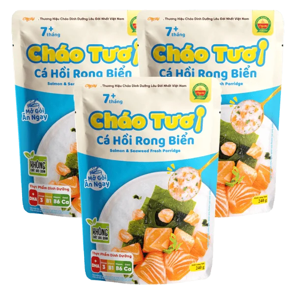 Combo 3 Cháo tươi Cây Thị Cá hồi rong biển