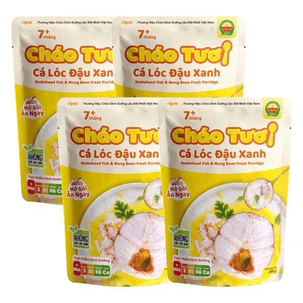 Combo 4 cháo tươi Cây Thị Cá lóc đậu xanh