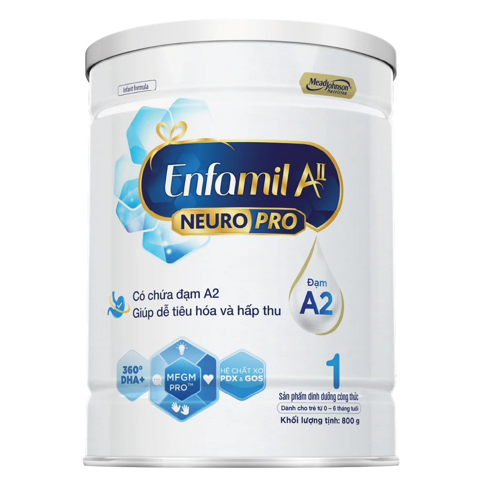 Sữa Enfamil A2 NeuroPro số 1 800g (Infant Formula, 0 - 6 tháng)