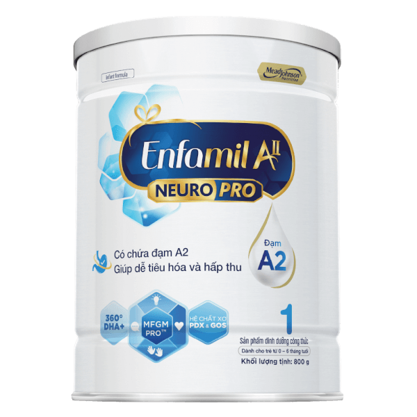Sữa Enfamil A2 NeuroPro số 1 800g (Infant Formula, 0 - 6 tháng)