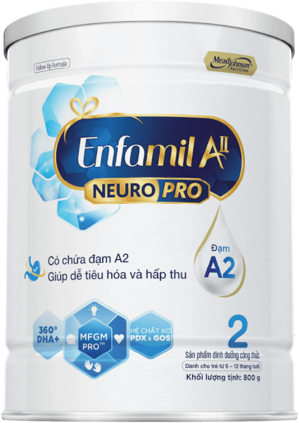 Sữa Enfamil A2 NeuroPro số 2 800g (Follow Up Formula, 6 - 12 tháng tuổi)