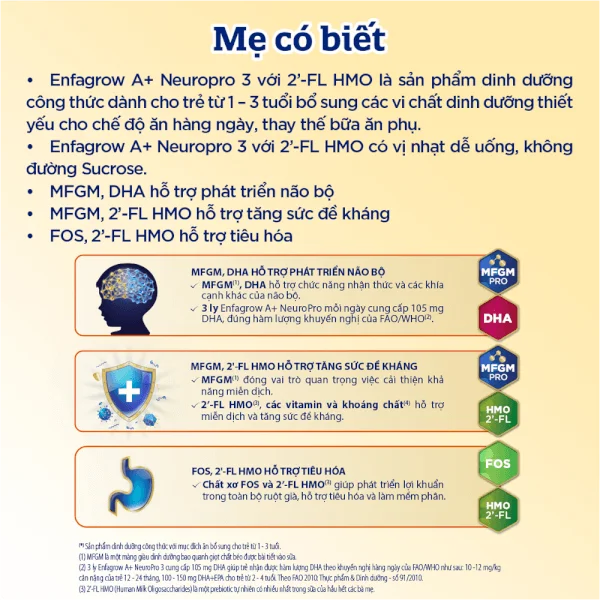 Sữa Enfagrow A+ số 3 1700g (1-3 tuổi) 2Flex