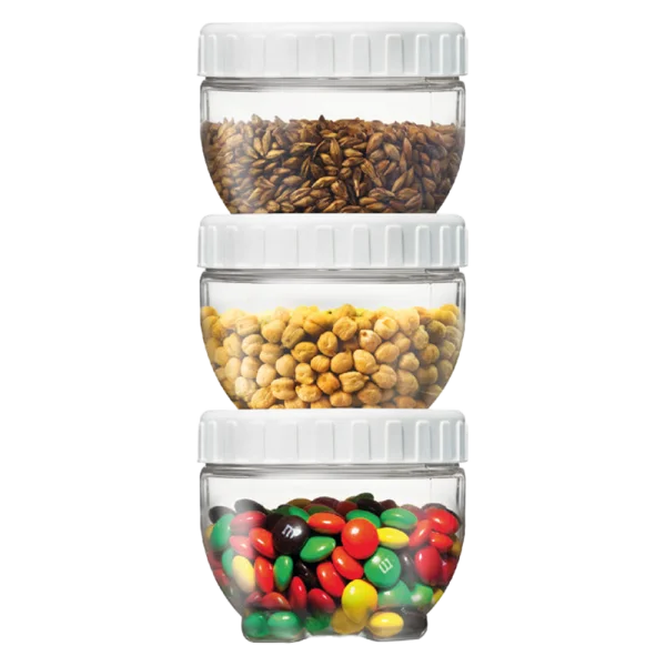 Bộ 3 hộp bảo quản Interlock Lock&Lock (150ml, Màu trắng)