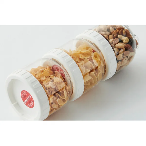 Bộ 3 hộp bảo quản Interlock Lock&Lock (150ml, Màu trắng)