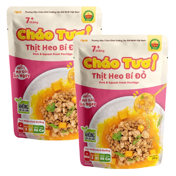 Combo 2 Cháo tươi Cây Thị Thịt heo bí đỏ