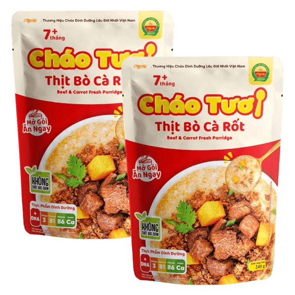 Combo 2 Cháo tươi Cây Thị Thịt bò cà rốt