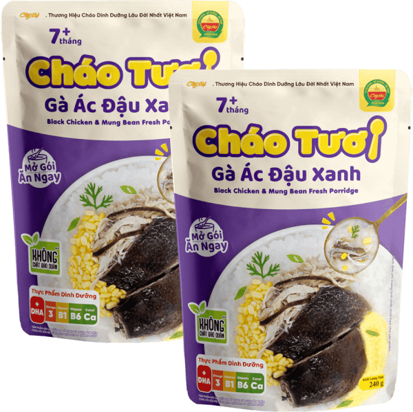 Combo 2 Cháo tươi Cây Thị Gà ác đậu xanh