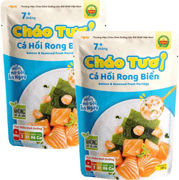 Combo 2 Cháo tươi Cây Thị Cá hồi rong biển
