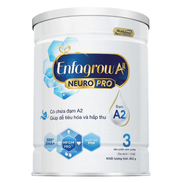 Sữa Enfagrow A2 NeuroPro số 3 800g (1 - 6 tuổi)
