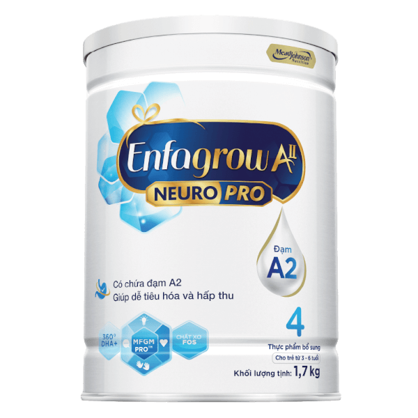 Sữa Enfagrow A2 Neuro Pro số 4 1.7 kg (3 - 6 tuổi)
