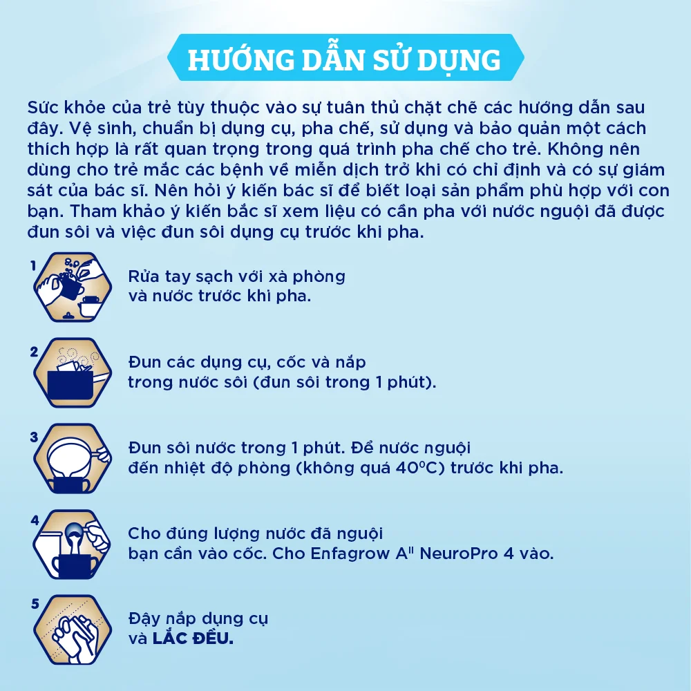 Combo 3 Sữa Enfagrow A2 Neuro Pro số 4 1.7 kg (3 - 6 tuổi)