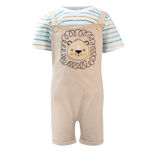 Bộ yếm bé trai ngắn, bst sư tử gầm gừ Animo B0322003 (6M-3Y)