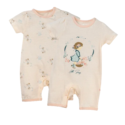 Set 2 bodysuit đùi Ht búp bê Animo M522004-19 (9-12M,kem)