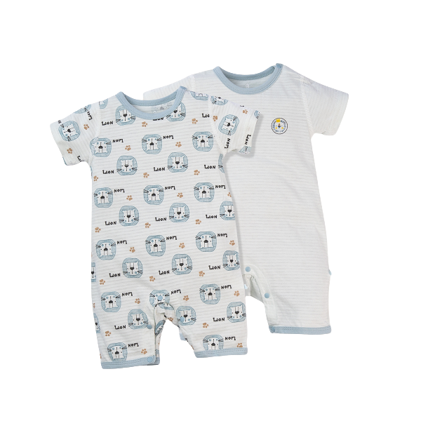 Set 2 bodysuit đùi Ht sư tử Animo M522003-18 (9-12M,xanh lá)