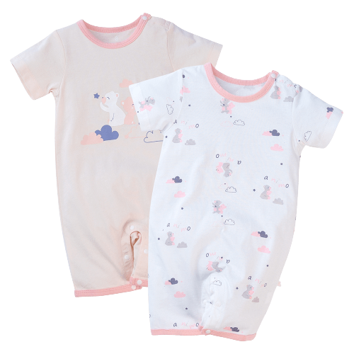 Set 2 body đùi Animo NB522015 (9-12M,hồng-trắng bé gấu)