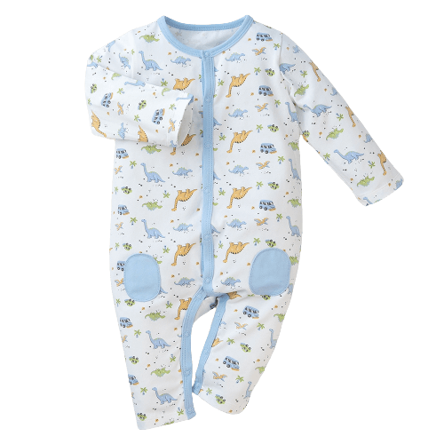 Bodysuit bé trai dài Bst Công viên Khủng Long Animo KK822017_506 (0-12M,Xanh biển)