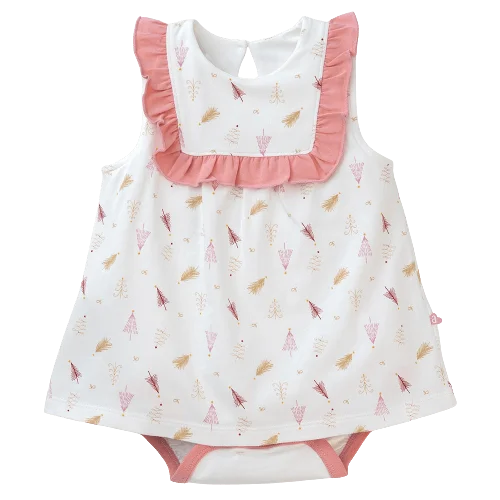 Bodysuit bé gái tam giác Bst Lung linh cùng mèo Animo KK822035_535 (0-12M,Trắng họa tiết)