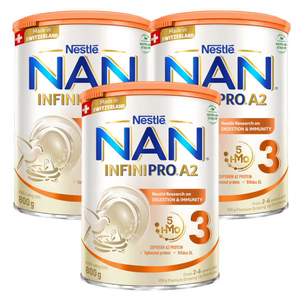Combo 3 Sữa NAN INFINIPRO A2 800g số 3 (2-6 tuổi)