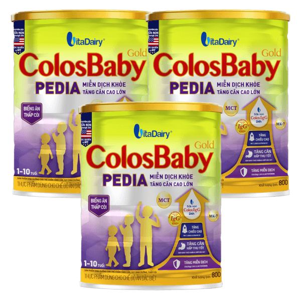 Combo 3 Sữa ColosBaby Gold Pedia 800g (1 - 10 tuổi)