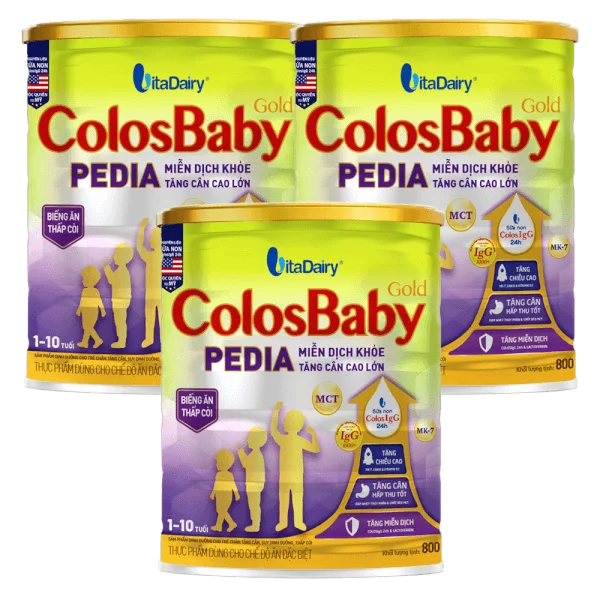 Combo 3 Sữa ColosBaby Gold Pedia 800g (1 - 10 tuổi)