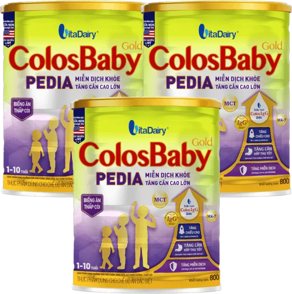 Combo 3 Sữa ColosBaby Gold Pedia 800g (1 - 10 tuổi)
