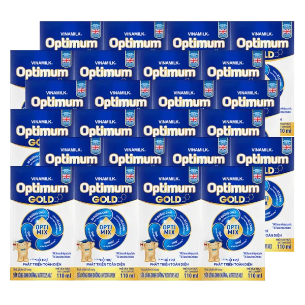Combo 6 Sữa uống dinh dưỡng Optimum Gold 110ml (Lốc 4 hộp)