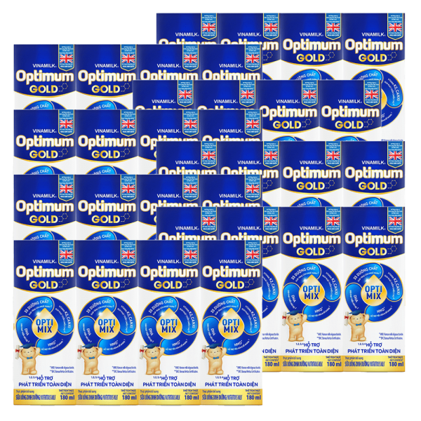 Combo 8 Sữa uống dinh dưỡng Optimum Gold 180ml (Lốc 4 hộp)