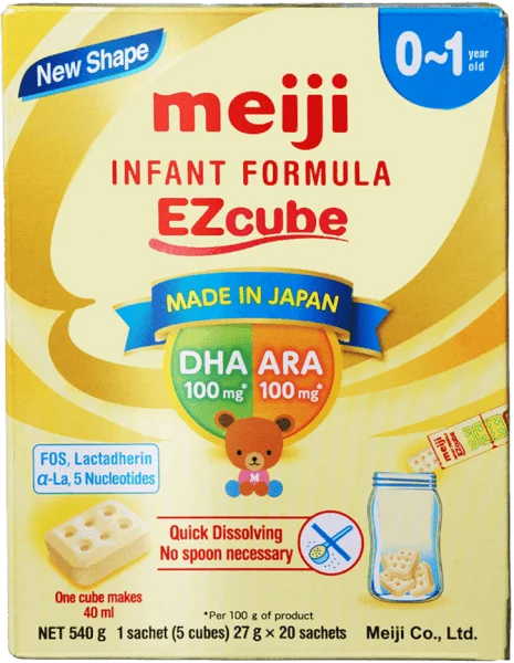 Sữa Meiji thanh Infant Formula Ezcube 540g (0-12 tháng)