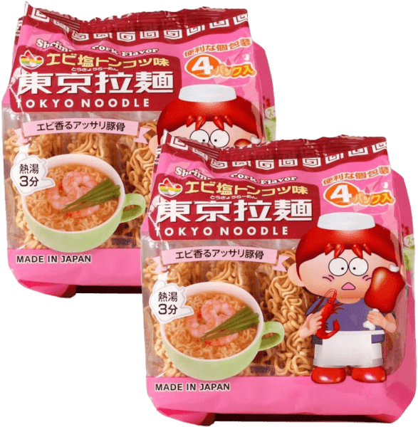 Combo 2 Mỳ ăn liền cho bé Tokyo Noodle Vị Tôm & Thịt Heo