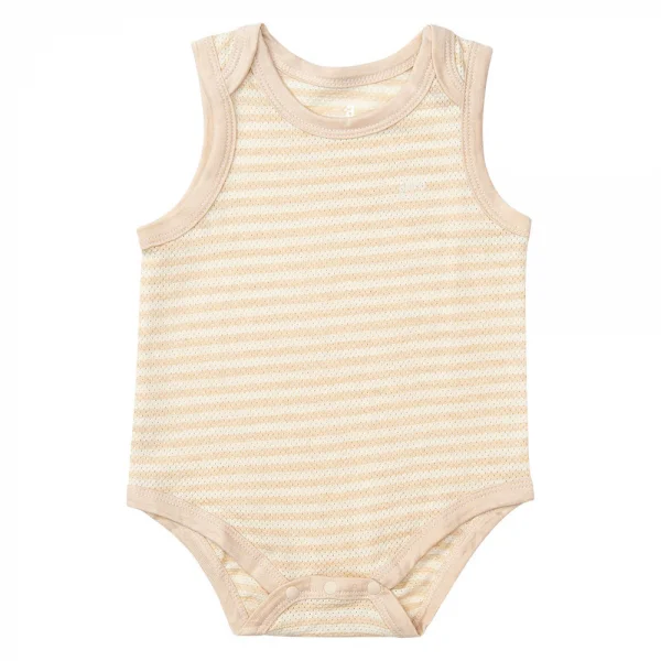 Bodysuit tính năng tam giác, vải lưới Animo I0322028 (0-12M,Beige)