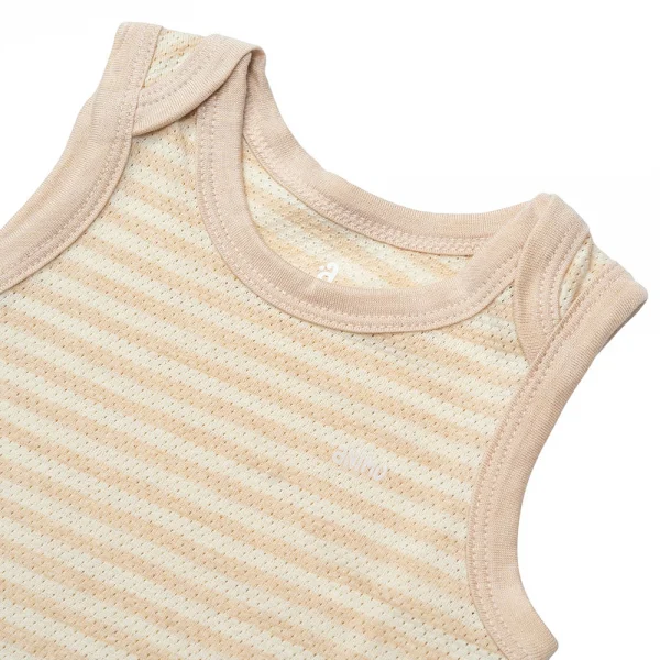 Bodysuit tính năng tam giác, vải lưới Animo I0322028 (0-12M,Beige)