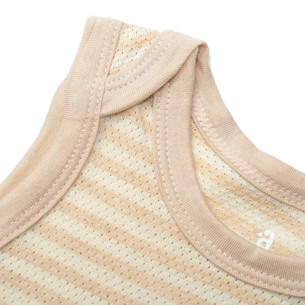 Bodysuit tính năng tam giác, vải lưới Animo I0322028 (0-12M,Beige)