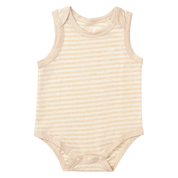 Bodysuit tính năng tam giác, vải lưới Animo I0322028 (0-12M,Beige)