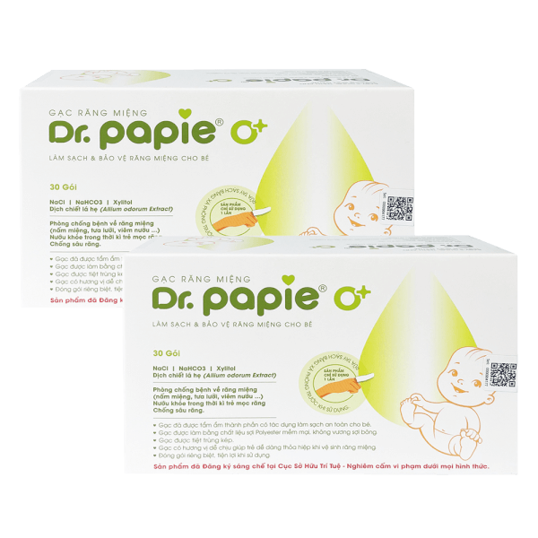 Combo 2 Gạc răng miệng Dr Papie 30 miếng/ hộp