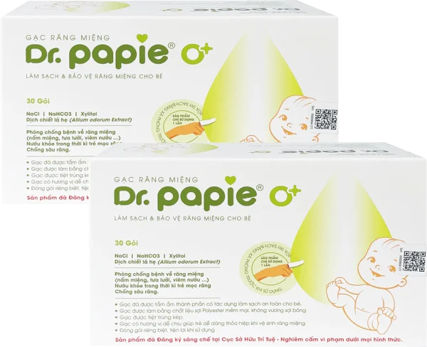 Combo 2 Gạc răng miệng Dr Papie 30 miếng/ hộp