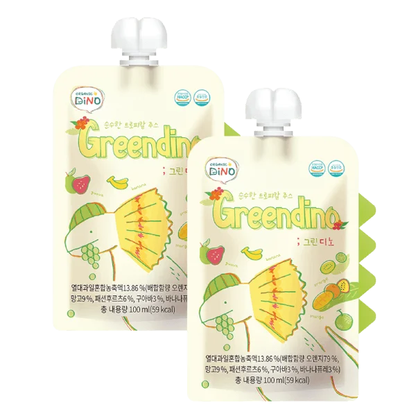 Combo 2 Nước ép trái cây nhiệt đới tinh khiết Greendino (Pure Tropical Juice Greendino)