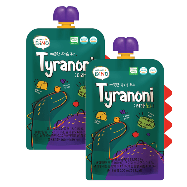 Combo 2 Nước ép trái cây hữu cơ sạch Tyranoni (Clean Organic Juice Tyranoni)