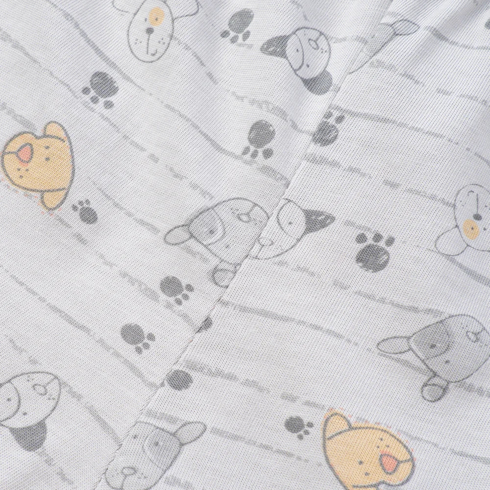 Cặp quần sơ sinh ngắn Animo KV223013 (NB-12M,Xám họa tiết_Trắng)