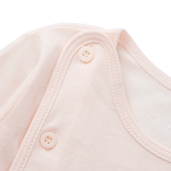 Cặp áo sơ sinh cài chéo tay dài Animo KV223015 (NB-12M,Trắng họa tiết-Cam)