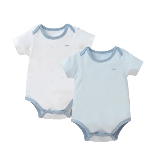 Set 2 body tam giác Animo NB522014 (0-12M,xanh-trắng mũi tên)