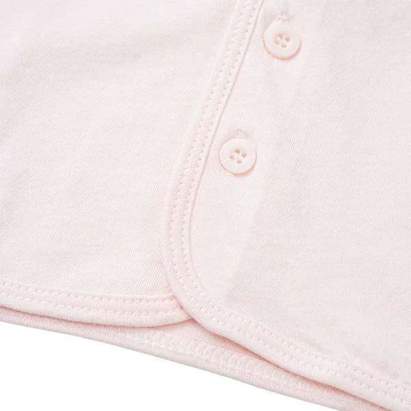 Combo 3 Cặp áo sơ sinh cài giữa tay ngắn Animo KV223017 (NB,Trắng họa tiết_Hồng)