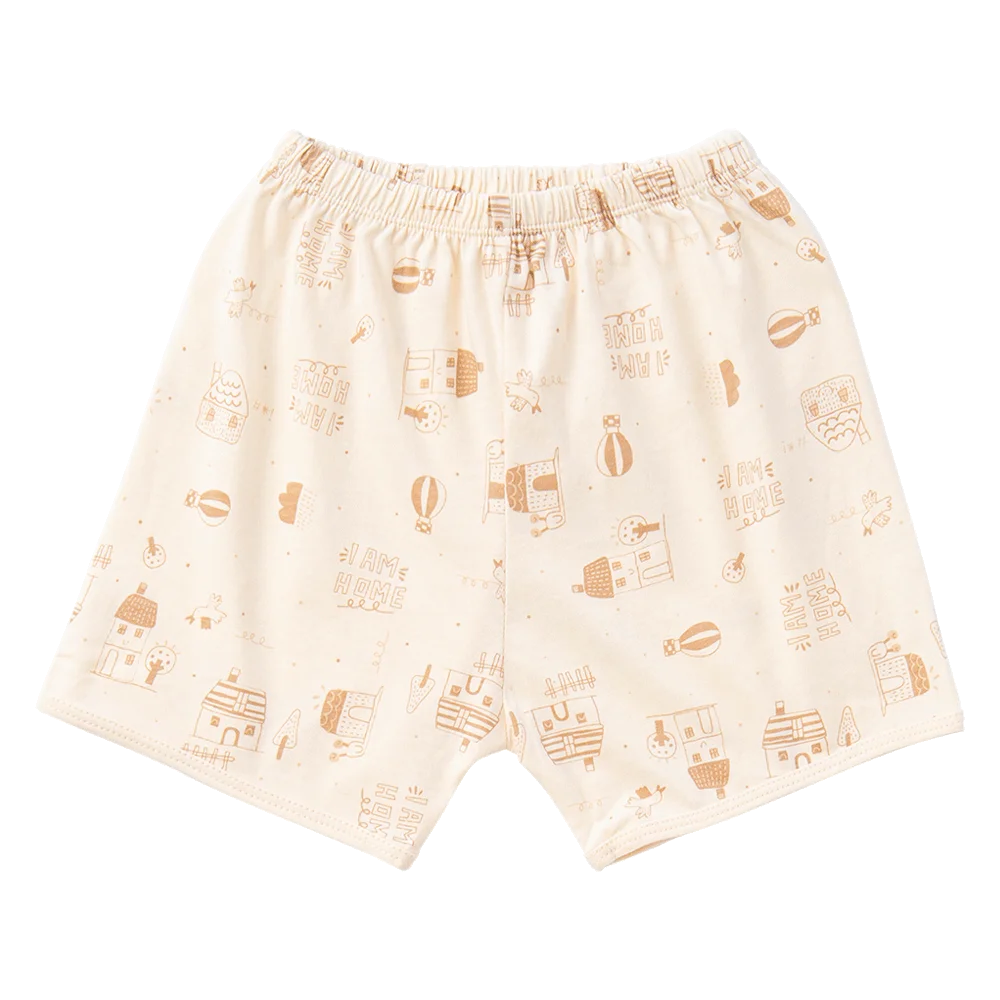 Cặp quần sơ sinh ngắn Animo KV223011 (NB-12M,Kem_Trắng)