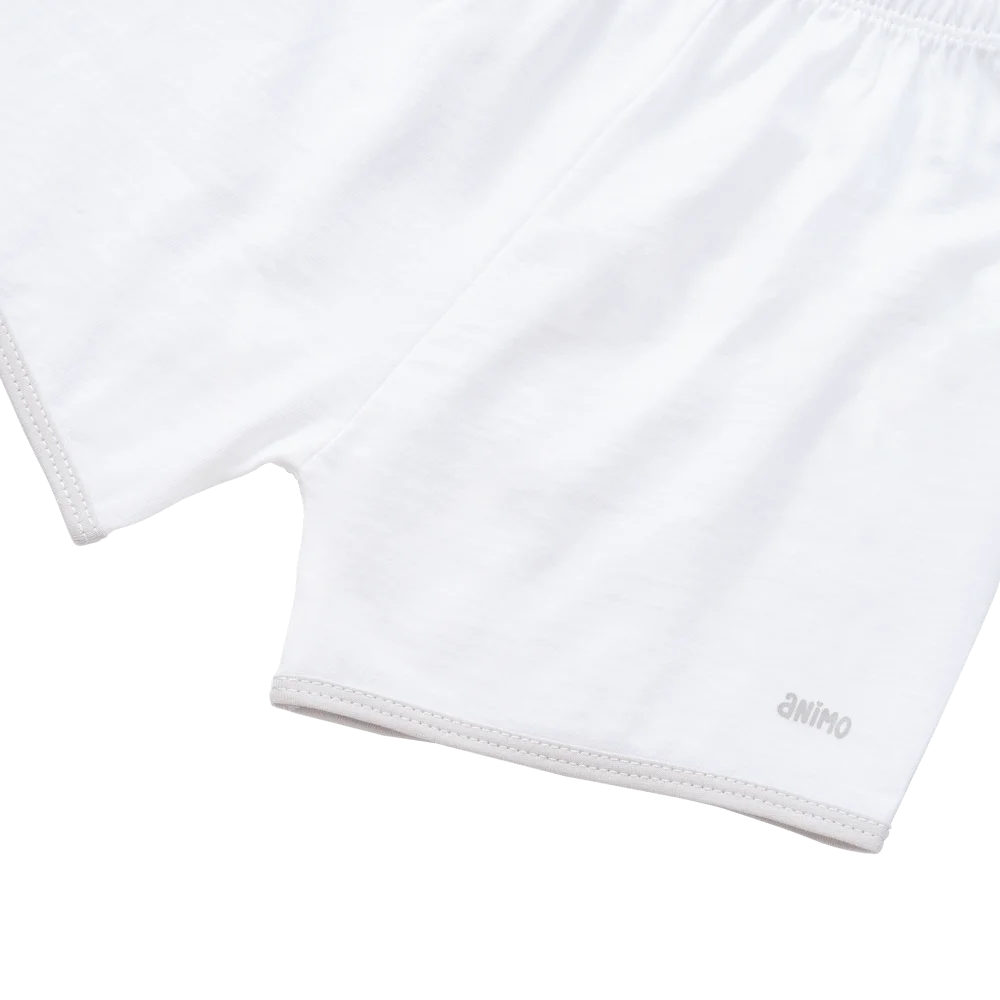Cặp quần sơ sinh ngắn Animo KV223014 (NB-12M,Trắng_Xám)