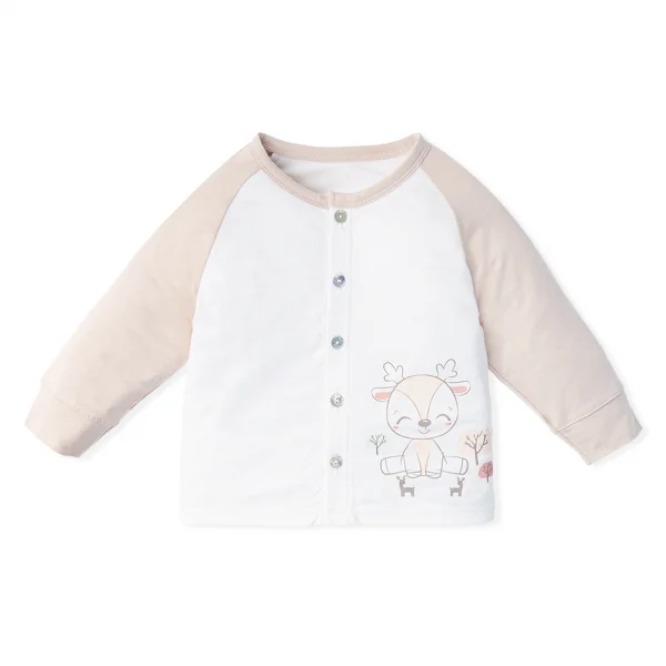 Bộ tính năng dài vải modal Animo VĐ522025 (0-12M,Kem)