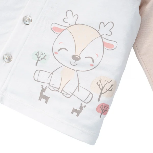 Bộ tính năng dài vải modal Animo VĐ522025 (0-12M,Kem)