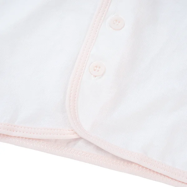 Cặp áo sơ sinh cài giữa tay ngắn Animo KV223018 (NB-12M,Hồng họa tiết_Trắng)