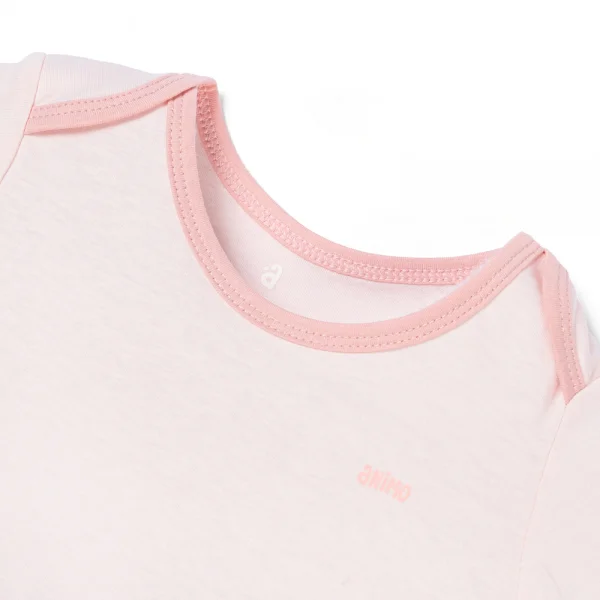 Set 2 Body sơ sinh tam giác TN Animo KV322038 (0-12M,Hồng)