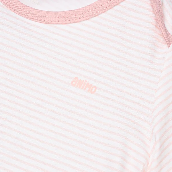 Set 2 Body sơ sinh tam giác TN Animo KV322038 (0-12M,Hồng)